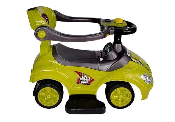 Toddlers Ride On Push Along with Parent Handle Mega Car 3in1 Yellow