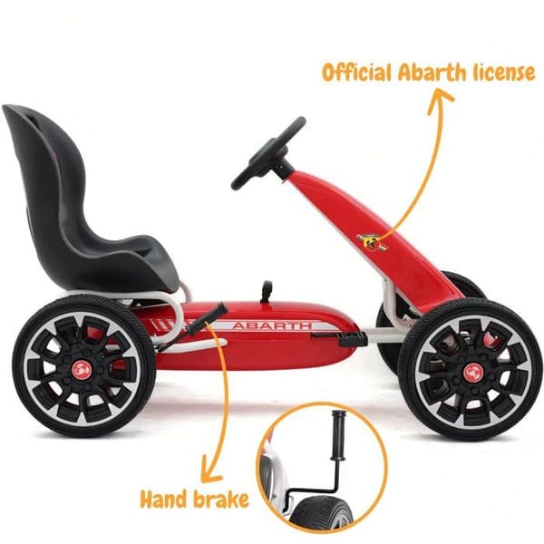 Go Kart med Pedaler Abarth - för Barn - 3 till 7 år - EVA-hjul - Röd