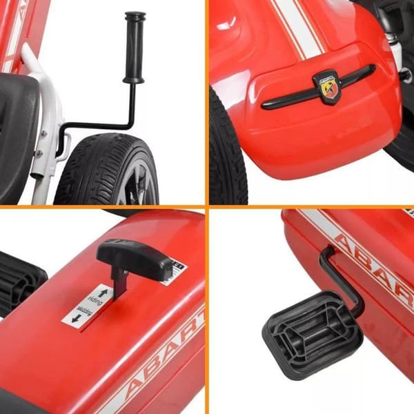 Go Kart med Pedaler Abarth - för Barn - 3 till 7 år - EVA-hjul - Röd