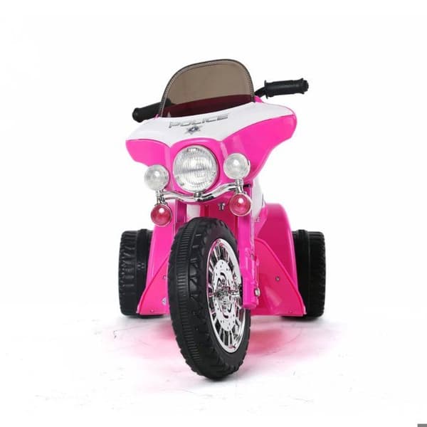 Poliscykel Barn - Chopper 6V - 1 till 3 år - Rosa