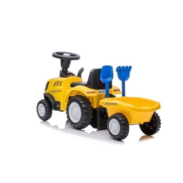 Barnvagn Barn New Holland T7 - Traktor med Släpvagn - 1 till 3 år - Gul