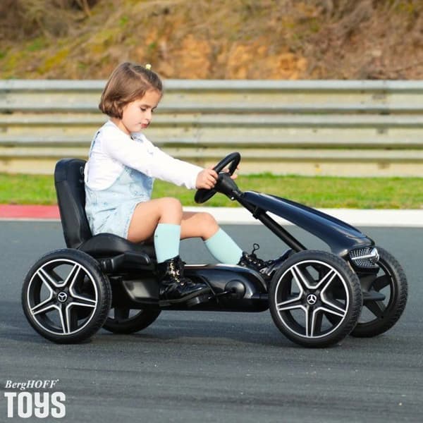Go Kart med Pedal Mercedes - för Barn - 3 till 7 år - EVA-hjul - Svart