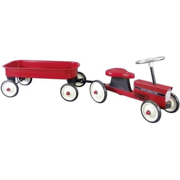 Traktorhållare med avtagbar släpvagn - GOKI - Gummi däck - L122cm - Metall och plast