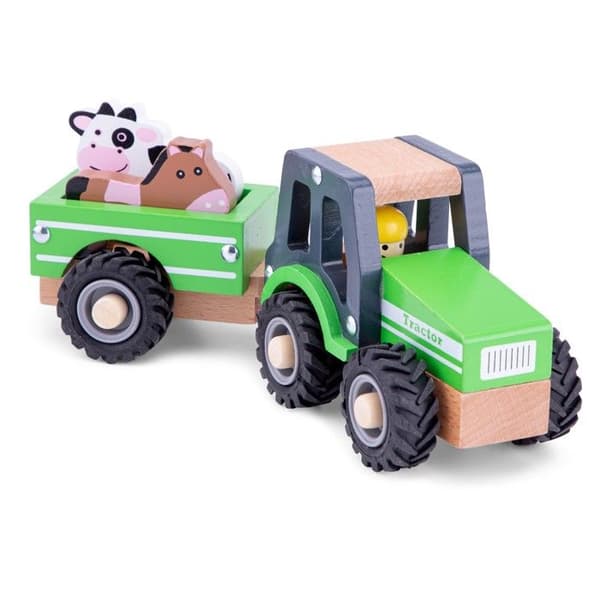 Nya klassiska leksaker - Traktor med släp och djur