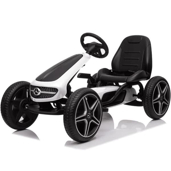 Go-kart med pedaler Mercedes - för barn - 3 till 7 år - EVA-hjul - Vit