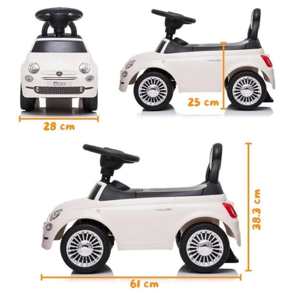 Barnbärande Fiat 500 - för spädbarn - 1 till 3 år - Vit