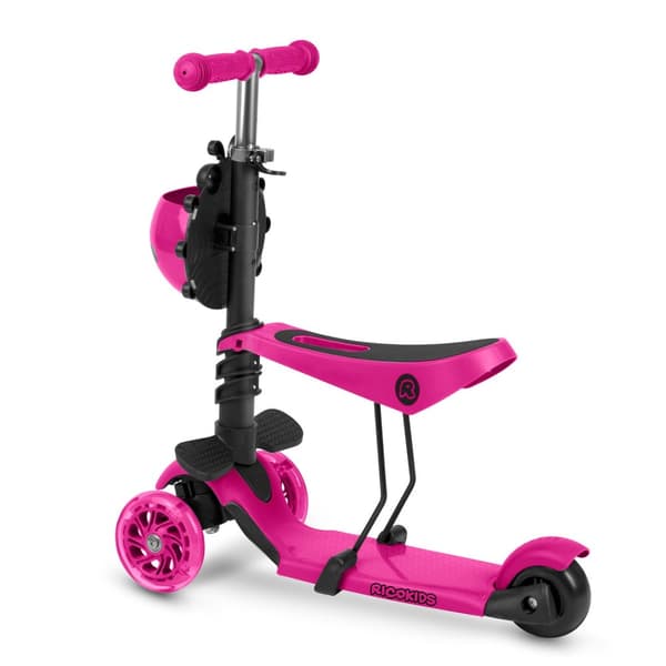 Ricokids Buggy trehjulig skoter - rosa