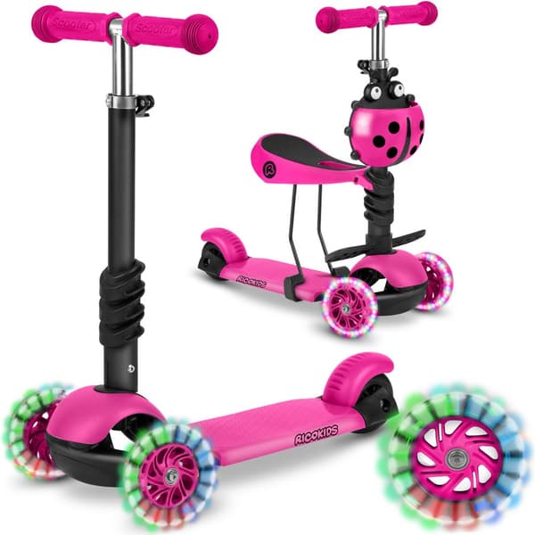 Ricokids Buggy trehjulig skoter - rosa