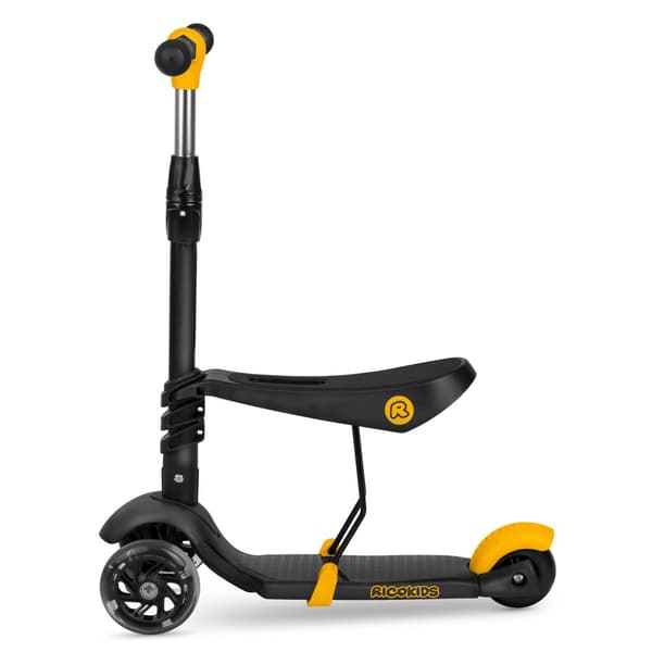 Ricokids Cubi trehjulet løbehjul - sort og orange