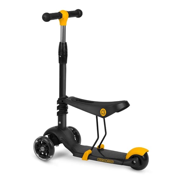 Ricokids Cubi trehjulet løbehjul - sort og orange