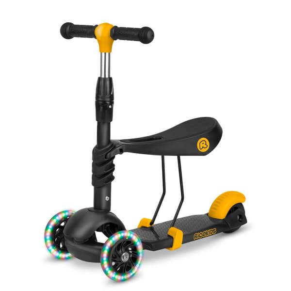 Ricokids Cubi trehjulet løbehjul - sort og orange