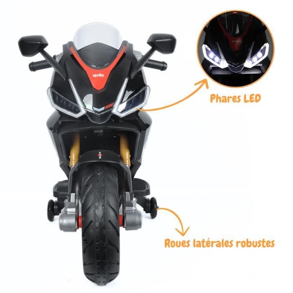 Elcykel för Barn Aprilia RS660 - 12V - 3 till 6 år - Svart