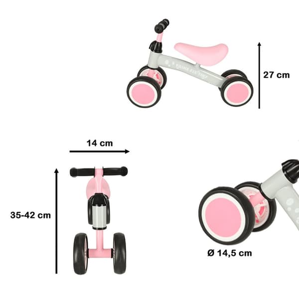 Trike Fix Tiny firehjulet løbecykel, pink