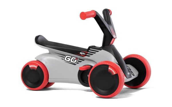 BERG GO² SparX Gåbil - 10 til 30 Måneder - Udtrækkelige Pedaler - Grå/Rød