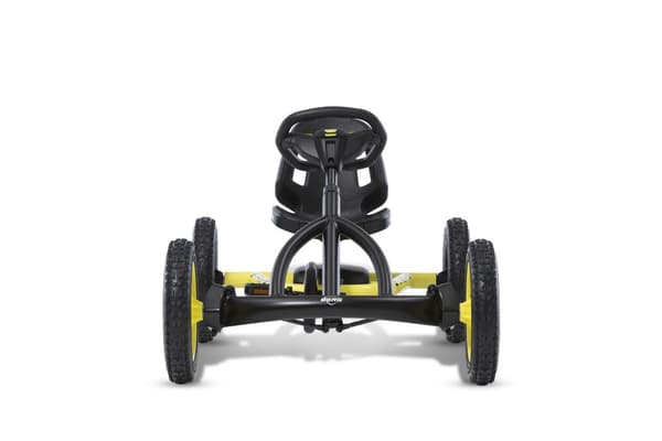 BERG Buddy Cross Gokart - 3 till 8 år - Justerbart Sadel - Frihjul - Svart/Gul