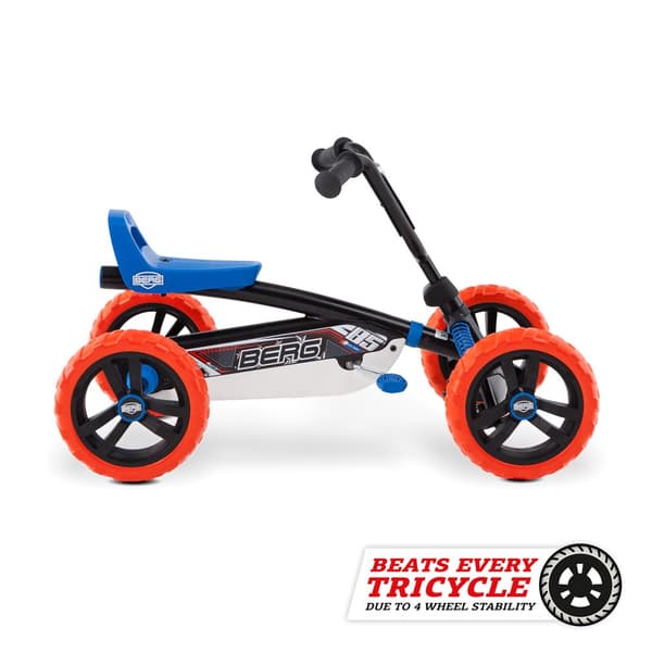 BERG Buzzy Nitro Gokart - 2 till 5 år - Justerbart Sadel - Blå/Orange