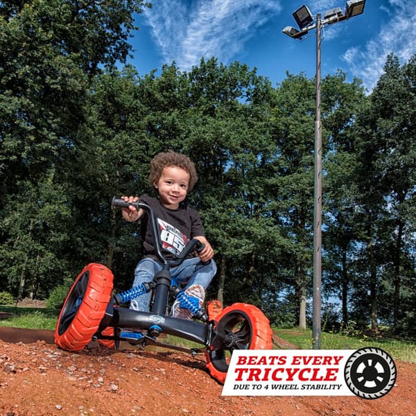 BERG Buzzy Nitro Gokart - 2 till 5 år - Justerbart Sadel - Blå/Orange