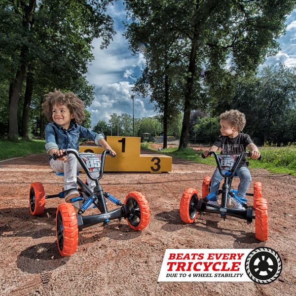 BERG Buzzy Nitro Gokart - 2 till 5 år - Justerbart Sadel - Blå/Orange