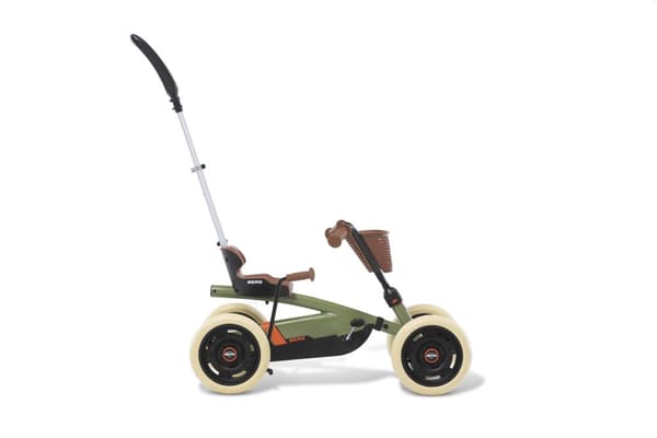 BERG Buzzy Retro Gokart - 2 till 5 år - Justerbart Sadel - Grön - inkl. tryckstång