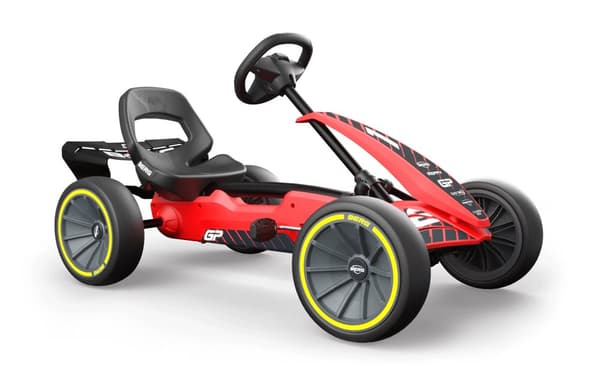 BERG Reppy GP gokart - Lydkasse Race - Justerbar Stol - EVA Dæk - Rød/Sort