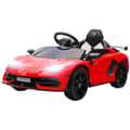 Miniatyrbild 4 av 4: Rootz elektrisk barnbil - Barnbil - Licensierad Lamborghini Aventador - Gullwing-dörrar - Musik - Horn - för 3-5 år - Röd - 107,5 cm x 63 cm x 42 cm