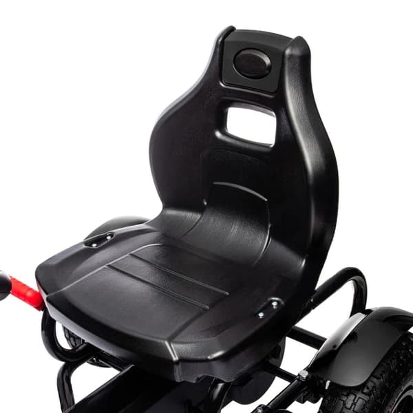 Rootz Barn Go-Kart - Justerbart säte - Handbroms - Gokart & pedalfordon - Plast - Metall - Svart - 121 x 58 x 61 cm