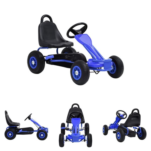 The Living Store pedal-gokart med pneumatiske dæk blå -  Cykler & løbecykler