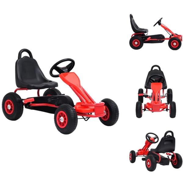 Cykler & løbecykler - Living pedal-gokart med luftdæk rød