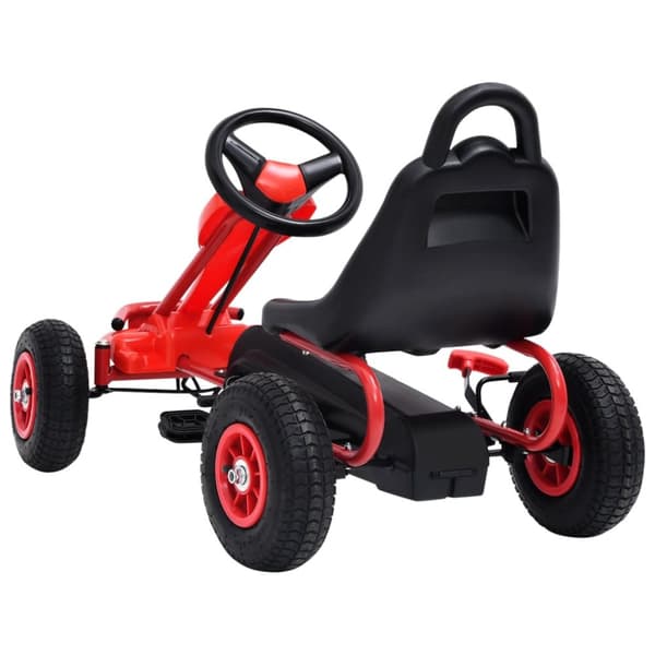 Pedal-gokart med luftdæk rød - Pedal-gokart - Pedal-gokarts - Home & Living