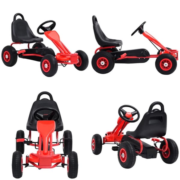 Pedal-gokart med luftdæk rød - Pedal-gokart - Pedal-gokarts - Home & Living