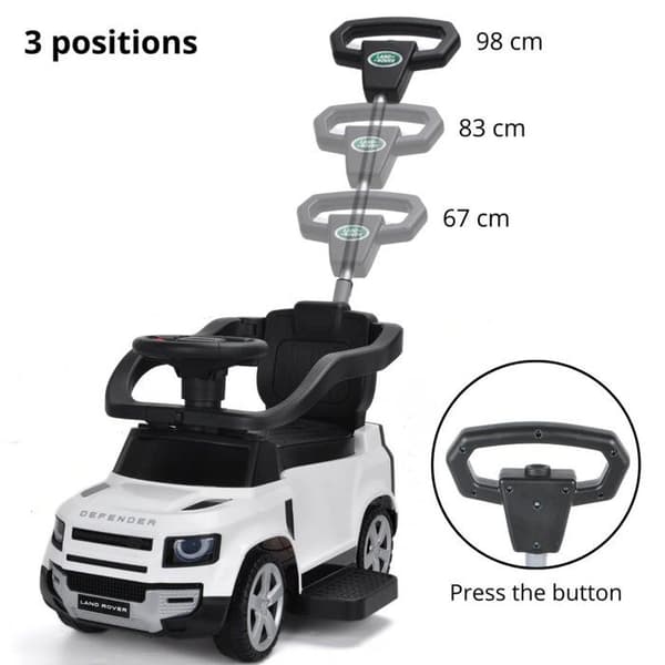 Barnbärsele 2 i 1 - Land Rover Defender - 1 till 3 år - Vit