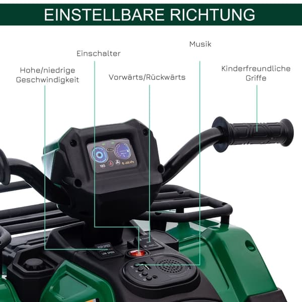 Rootz Elektrisk Quad for børn - Ride-On ATV til børn - Batteridrevet Quad - Realistisk køreoplevelse - Forbedret sikkerhed - Underholdning på farten -