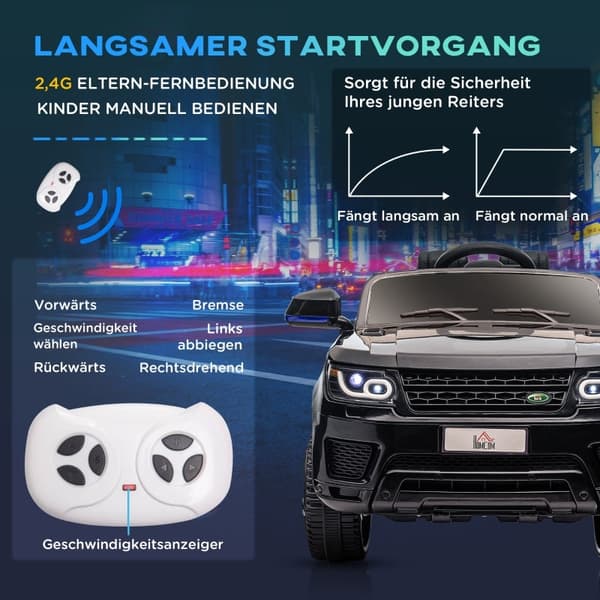 Rootz børne-elbil-SUV - Ride-On-bil til børn - Batteridrevet køretøj - Dobbeltmotorer - LED-lys - 110 cm x 68 cm x 52 cm