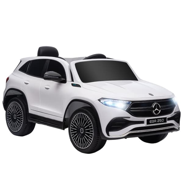 Rootz elektrisk børnebil - Licenseret Mercedes-Benz EQA - Ride-On-bil til børn - Musik & forlygter - Fjernbetjening - 111,5 cm x 69 cm x 52,5 cm - Hvi