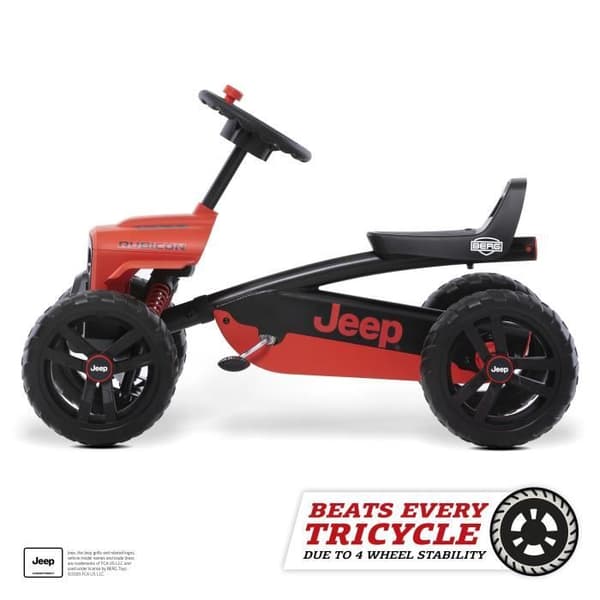 BERG JEEP Buzzy Rubicon pedalkart - Röd - 4 hjul - För barn från 9 månader till 5 år