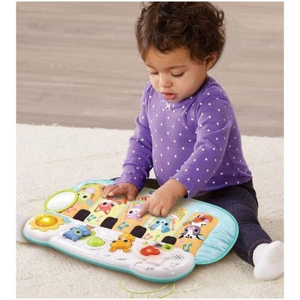 Baby Loulous Tap Tap Piano - VTECH - Musikleksak för spädbarn 6 månader och uppåt - Flerfärgad