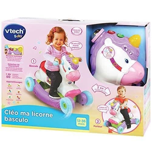 Rocking Carrier - VTECH BABY - Cléo Ma Licorne Basculo 2in1 - Talking and Luminous - Rosa