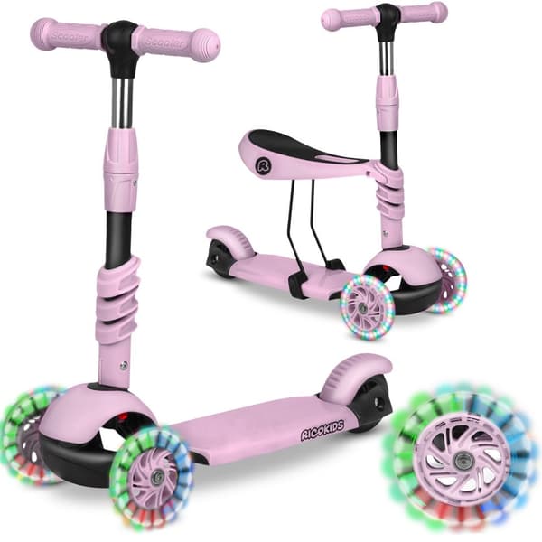 Ricokids Cubi 3-hjulig skoter - Rosa