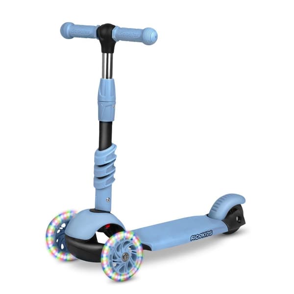 Ricokids Todi 3-hjulet scooter - blå-grå