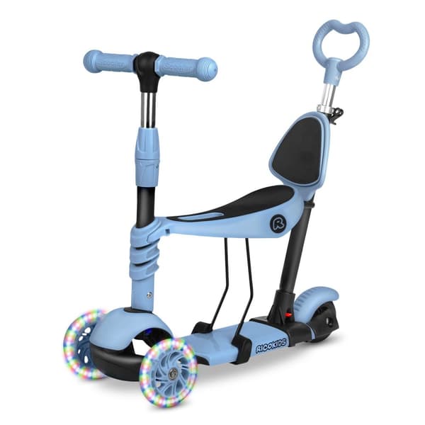 Ricokids Todi 3-hjulet scooter - blå-grå
