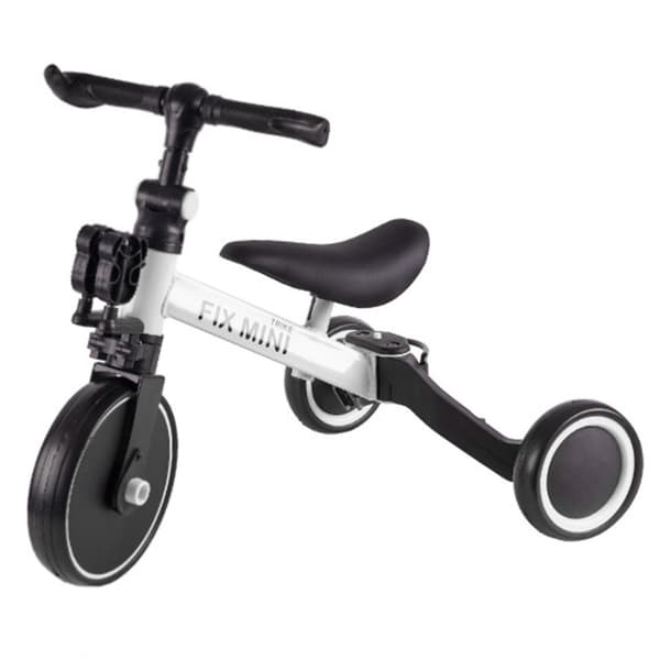 Trike Fix Mini trehjulet cykel 3-i-1 cykel med pedaler, hvid