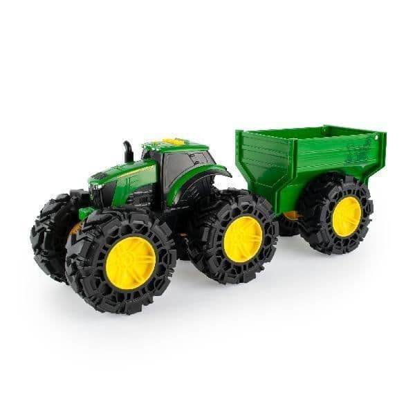Leksak - Traktor med vagn - Barn - Grön - Från 3 år - Maxi gummihjul