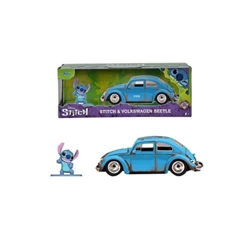 Leksaksbil - DICKIE - 1959 VW Beetle - Die-Cast - 6 figurer Stitch - Svart