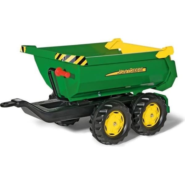 Rolly Half Pipe John Deere trailer för pedaltraktor - ROLLY TOYS - 2 axlar - Pojke