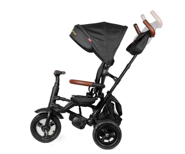 Qplay Rito Deluxe gummisort trehjulet cykel