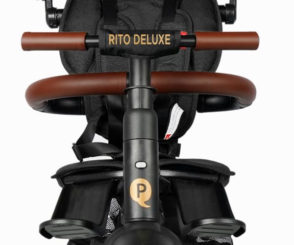 Qplay Rito Deluxe gummisort trehjulet cykel