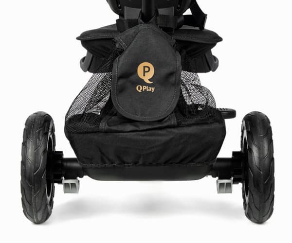 Qplay Rito Deluxe gummisort trehjulet cykel