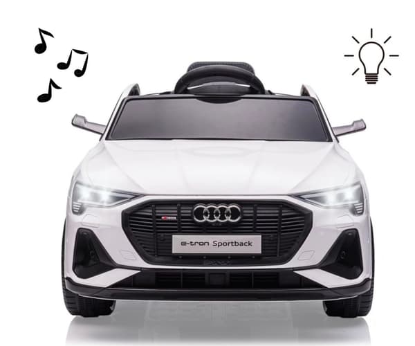 Milly Mally Audi E-Tron Sportback 4x4 White akkukäyttöinen ajoneuvo