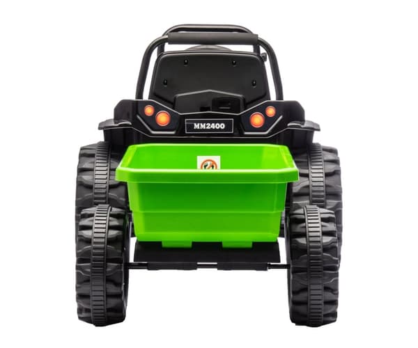 Milly Mally Batteridrevet køretøj Traktor med trailer Farmer Green