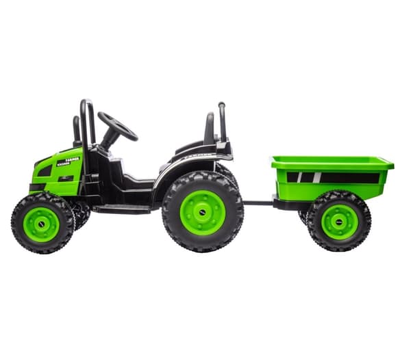 Milly Mally Batteridrevet køretøj Traktor med trailer Farmer Green